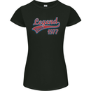 Legend Since 46th Birthday 1977 Womens Petite Cut T-Shirt Black