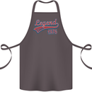 Legend Since 47th Birthday 1976 Cotton Apron 100% Organic Dark Grey