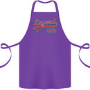 Legend Since 47th Birthday 1976 Cotton Apron 100% Organic Purple
