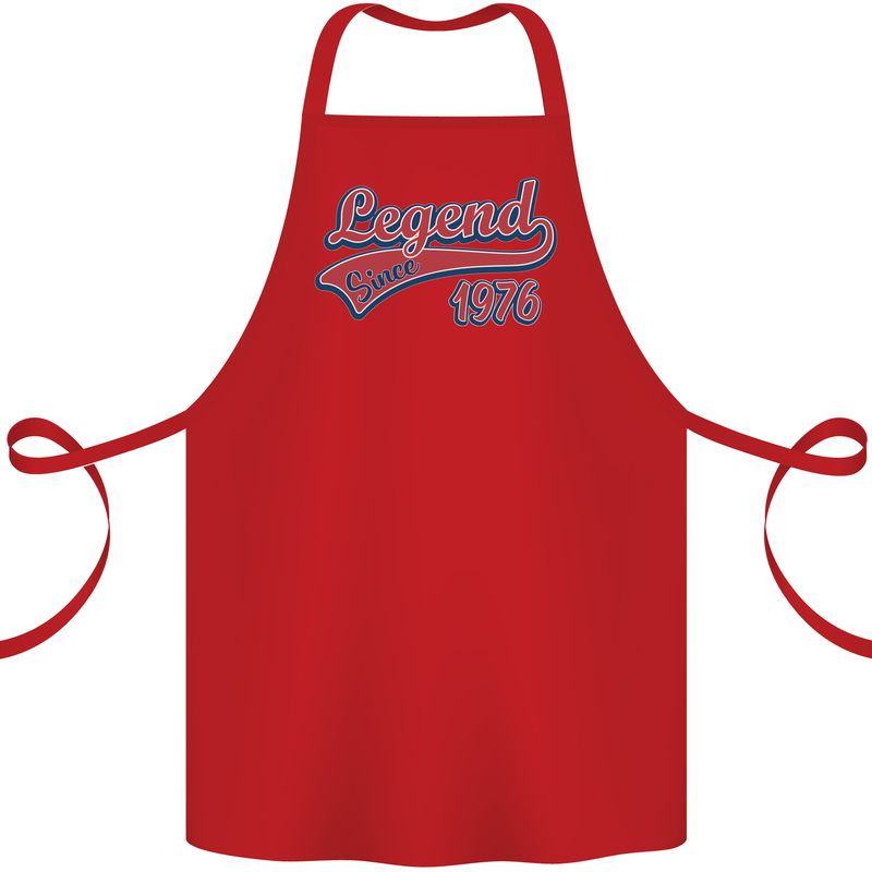 Legend Since 47th Birthday 1976 Cotton Apron 100% Organic Red