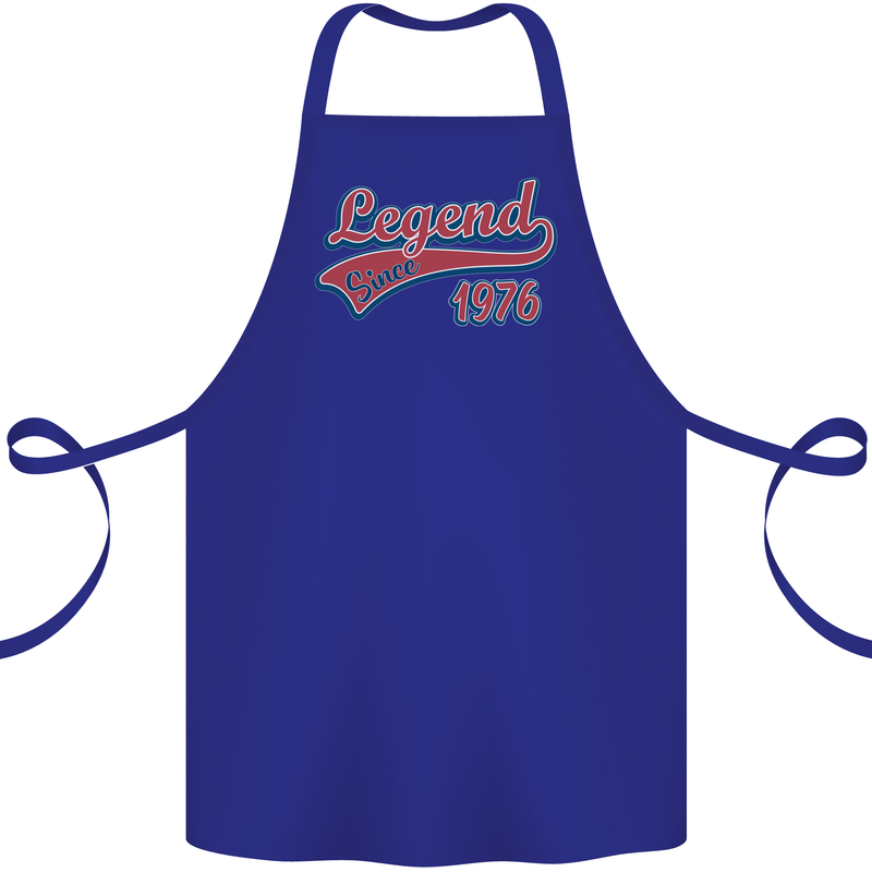 Legend Since 47th Birthday 1976 Cotton Apron 100% Organic Royal Blue