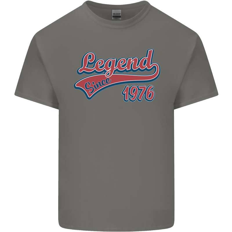 Legend Since 47th Birthday 1976 Mens Cotton T-Shirt Tee Top Charcoal
