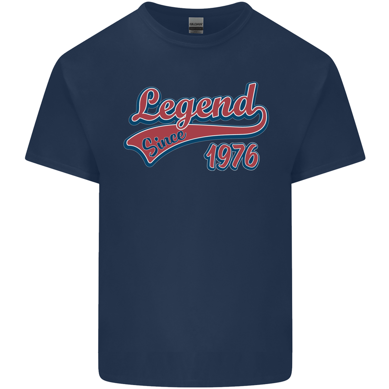 Legend Since 47th Birthday 1976 Mens Cotton T-Shirt Tee Top Navy Blue
