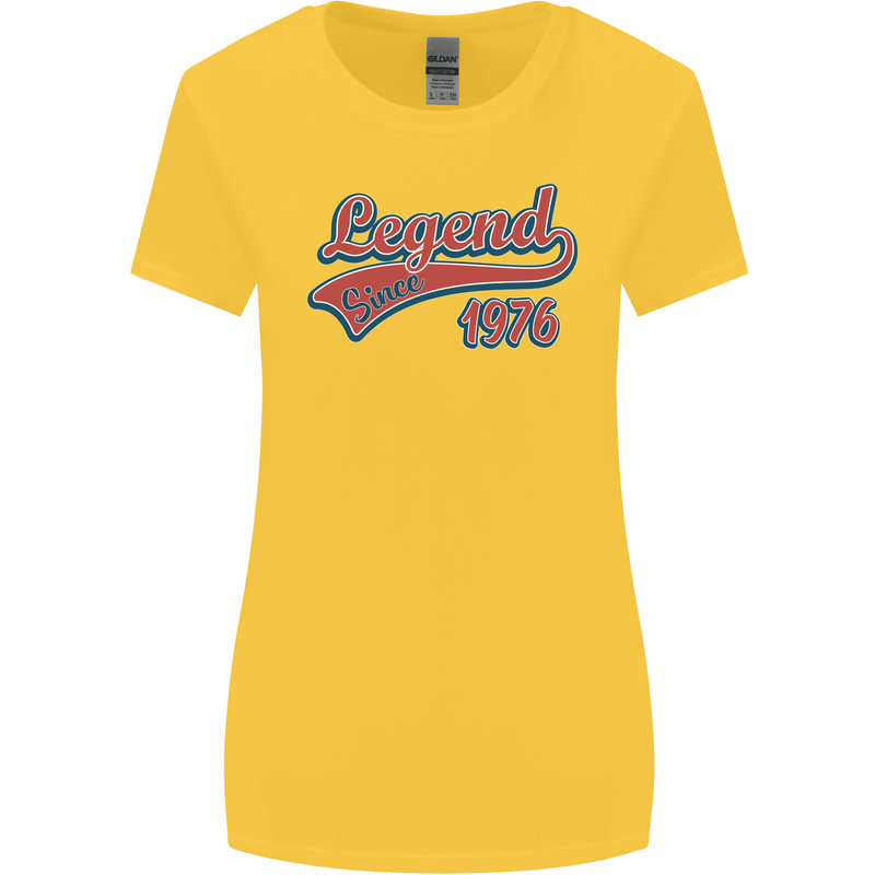Legend Since 47th Birthday 1976 Womens Wider Cut T-Shirt Yellow