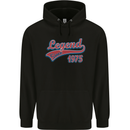 Legend Since 48th Birthday 1975 Mens 80% Cotton Hoodie Black