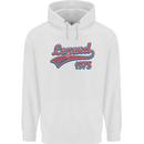 Legend Since 48th Birthday 1975 Mens 80% Cotton Hoodie White