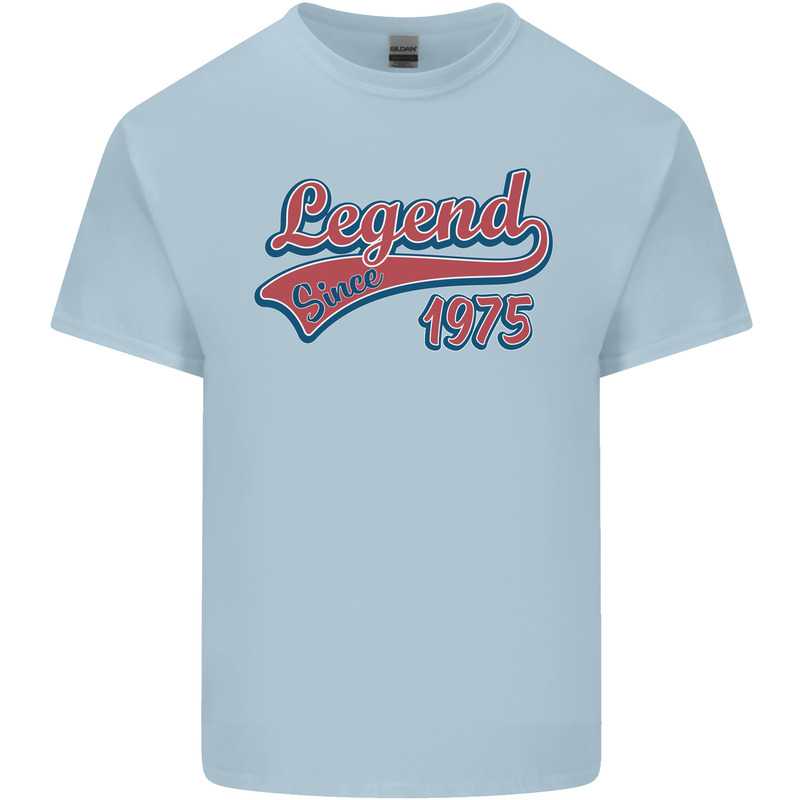 Legend Since 48th Birthday 1975 Mens Cotton T-Shirt Tee Top Light Blue