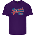 Legend Since 48th Birthday 1975 Mens Cotton T-Shirt Tee Top Purple