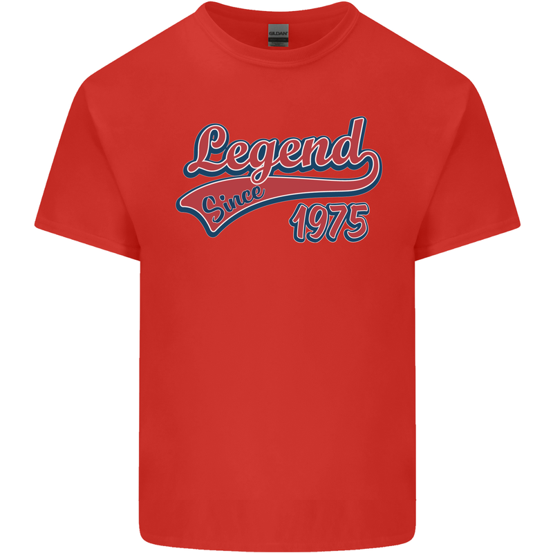 Legend Since 48th Birthday 1975 Mens Cotton T-Shirt Tee Top Red