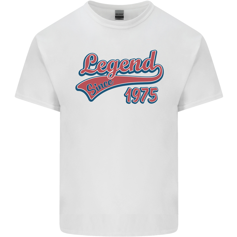 Legend Since 48th Birthday 1975 Mens Cotton T-Shirt Tee Top White