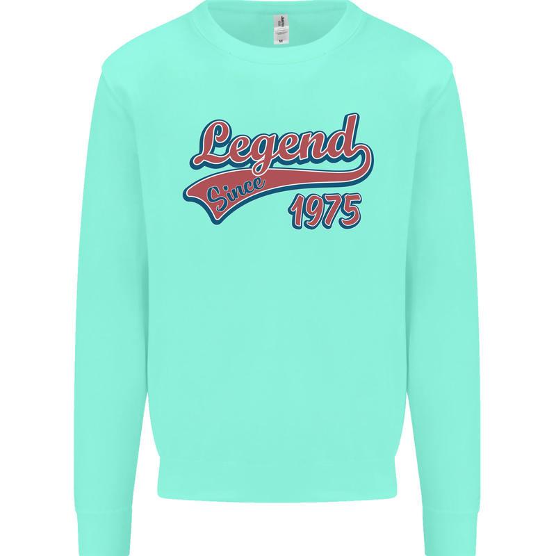 Legend Since 48th Birthday 1975 Mens Sweatshirt Jumper Peppermint