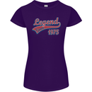 Legend Since 48th Birthday 1975 Womens Petite Cut T-Shirt Purple