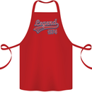 Legend Since 49th Birthday 1974 Cotton Apron 100% Organic Red