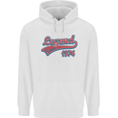 Legend Since 49th Birthday 1974 Mens 80% Cotton Hoodie White