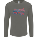 Legend Since 49th Birthday 1974 Mens Long Sleeve T-Shirt Charcoal