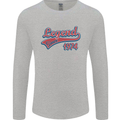 Legend Since 49th Birthday 1974 Mens Long Sleeve T-Shirt Sports Grey