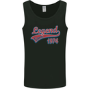 Legend Since 49th Birthday 1974 Mens Vest Tank Top Black