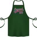 Legend Since 50th Birthday 1973 Cotton Apron 100% Organic Forest Green