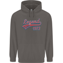 Legend Since 50th Birthday 1973 Mens 80% Cotton Hoodie Charcoal