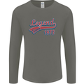Legend Since 50th Birthday 1973 Mens Long Sleeve T-Shirt Charcoal