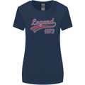 Legend Since 50th Birthday 1973 Womens Wider Cut T-Shirt Navy Blue