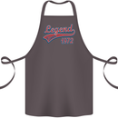 Legend Since 51st Birthday 1972 Cotton Apron 100% Organic Dark Grey