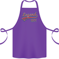 Legend Since 52nd Birthday 1971 Cotton Apron 100% Organic Purple