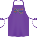 Legend Since 52nd Birthday 1971 Cotton Apron 100% Organic Purple