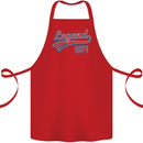 Legend Since 52nd Birthday 1971 Cotton Apron 100% Organic Red
