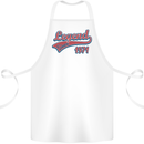 Legend Since 52nd Birthday 1971 Cotton Apron 100% Organic White