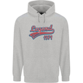 Legend Since 52nd Birthday 1971 Mens 80% Cotton Hoodie Sports Grey