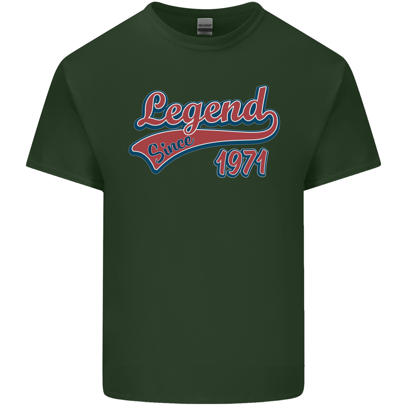 Legend Since 52nd Birthday 1971 Mens Cotton T-Shirt Tee Top Forest Green