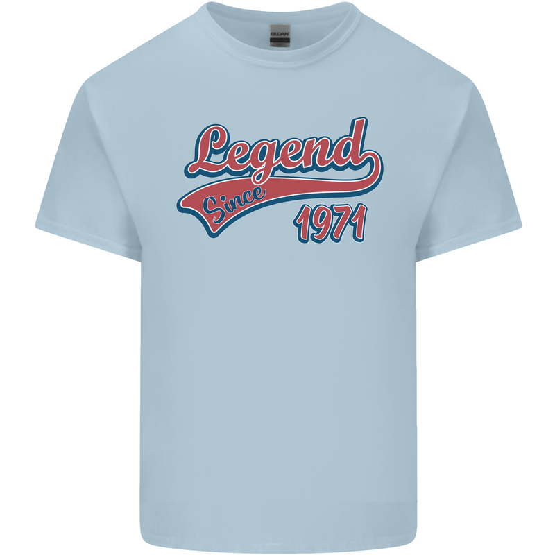 Legend Since 52nd Birthday 1971 Mens Cotton T-Shirt Tee Top Light Blue
