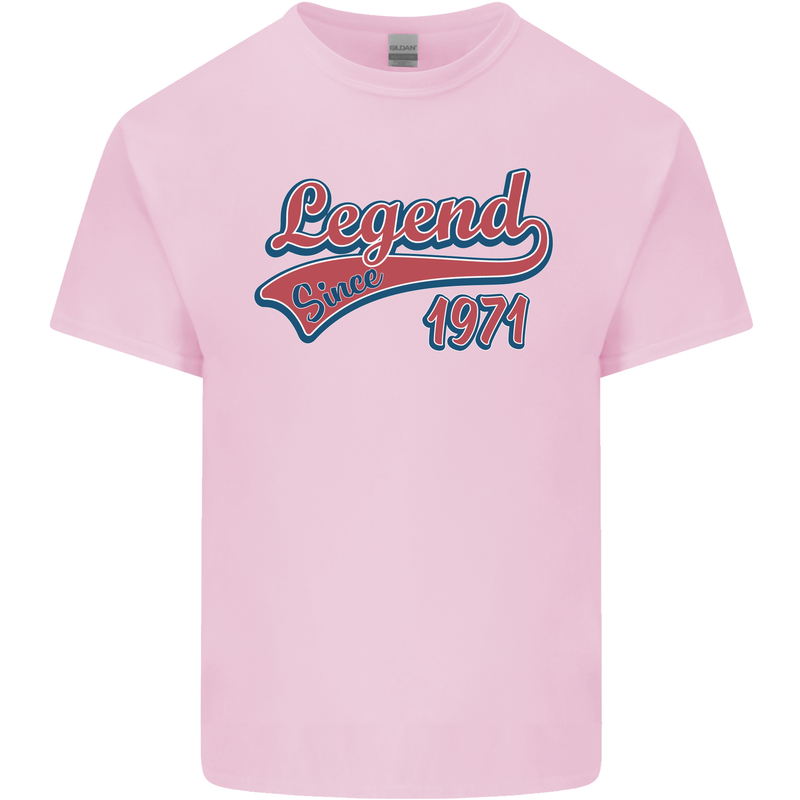 Legend Since 52nd Birthday 1971 Mens Cotton T-Shirt Tee Top Light Pink