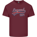 Legend Since 52nd Birthday 1971 Mens Cotton T-Shirt Tee Top Maroon