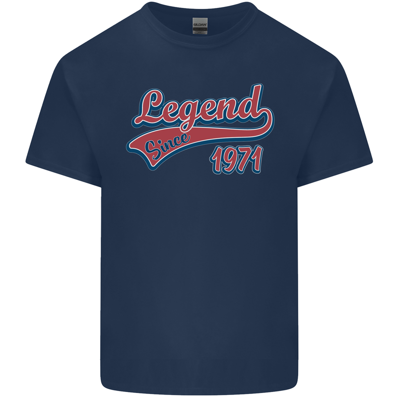 Legend Since 52nd Birthday 1971 Mens Cotton T-Shirt Tee Top Navy Blue