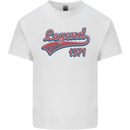Legend Since 52nd Birthday 1971 Mens Cotton T-Shirt Tee Top White