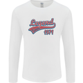 Legend Since 52nd Birthday 1971 Mens Long Sleeve T-Shirt White