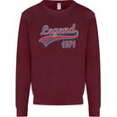 Legend Since 52nd Birthday 1971 Mens Sweatshirt Jumper Maroon