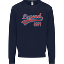 Legend Since 52nd Birthday 1971 Mens Sweatshirt Jumper Navy Blue