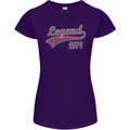 Legend Since 52nd Birthday 1971 Womens Petite Cut T-Shirt Purple