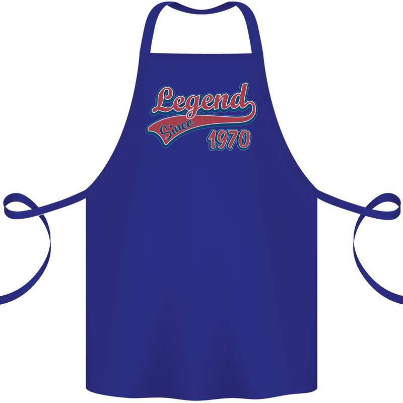 Legend Since 53rd Birthday 1970 Cotton Apron 100% Organic Royal Blue