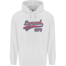 Legend Since 53rd Birthday 1970 Mens 80% Cotton Hoodie White
