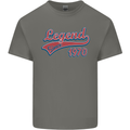 Legend Since 53rd Birthday 1970 Mens Cotton T-Shirt Tee Top Charcoal