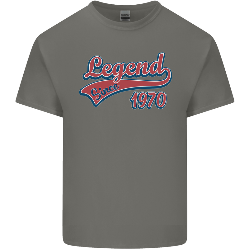 Legend Since 53rd Birthday 1970 Mens Cotton T-Shirt Tee Top Charcoal