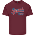 Legend Since 53rd Birthday 1970 Mens Cotton T-Shirt Tee Top Maroon