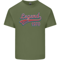 Legend Since 53rd Birthday 1970 Mens Cotton T-Shirt Tee Top Military Green