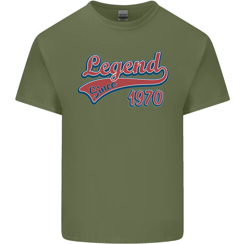 Legend Since 53rd Birthday 1970 Mens Cotton T-Shirt Tee Top Military Green