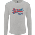 Legend Since 53rd Birthday 1970 Mens Long Sleeve T-Shirt Sports Grey