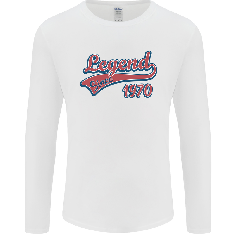 Legend Since 53rd Birthday 1970 Mens Long Sleeve T-Shirt White